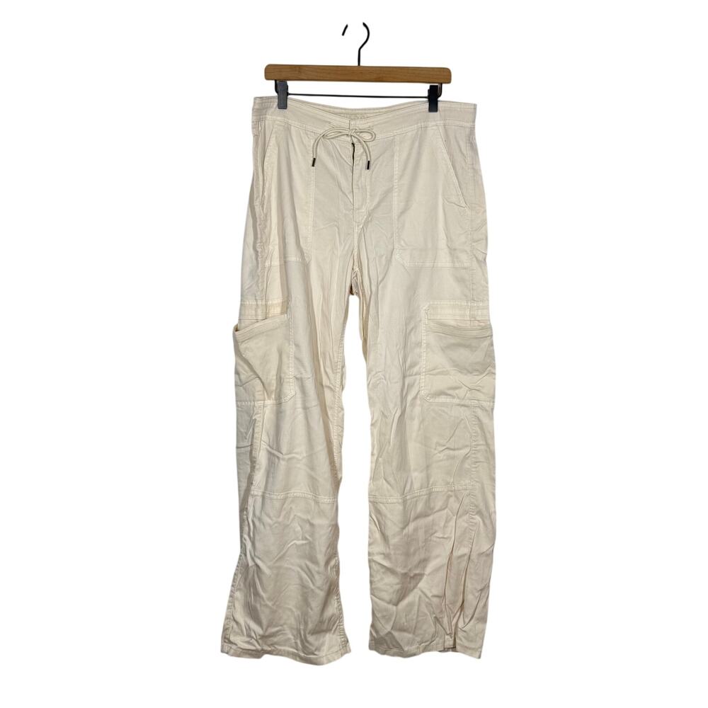 American Eagle Baggy Wide Leg Pant Size XL XXL 2X Ivory Drawstring Utility Cargo